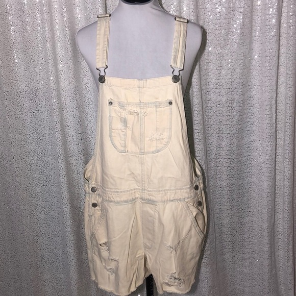 NWT American Eagle Distressed Overall Shorts - Picture 1 of 7